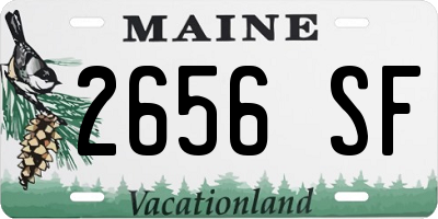 ME license plate 2656SF