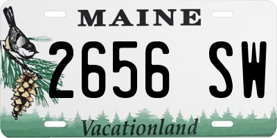 ME license plate 2656SW