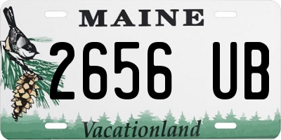 ME license plate 2656UB