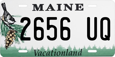 ME license plate 2656UQ