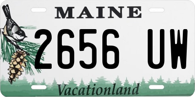 ME license plate 2656UW