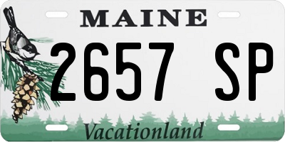 ME license plate 2657SP