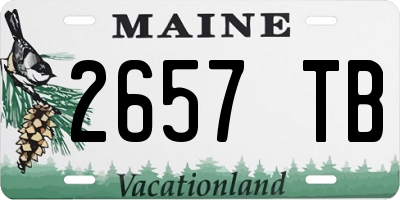 ME license plate 2657TB