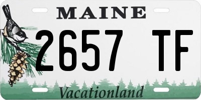ME license plate 2657TF