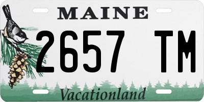 ME license plate 2657TM