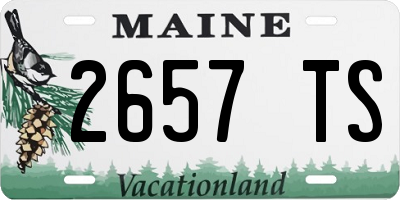 ME license plate 2657TS