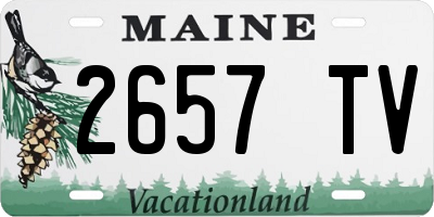 ME license plate 2657TV