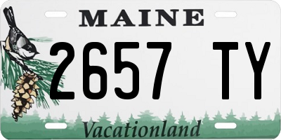 ME license plate 2657TY