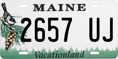 ME license plate 2657UJ