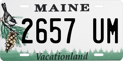 ME license plate 2657UM