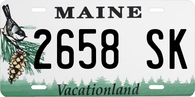 ME license plate 2658SK