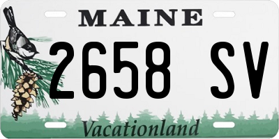 ME license plate 2658SV