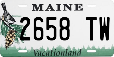 ME license plate 2658TW