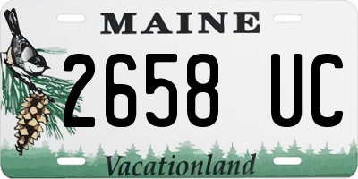 ME license plate 2658UC