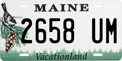 ME license plate 2658UM