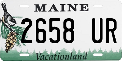 ME license plate 2658UR