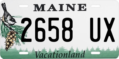 ME license plate 2658UX