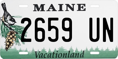 ME license plate 2659UN