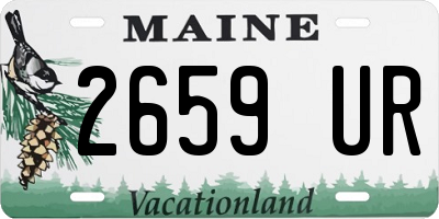 ME license plate 2659UR