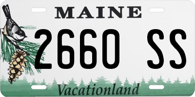 ME license plate 2660SS