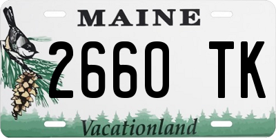 ME license plate 2660TK