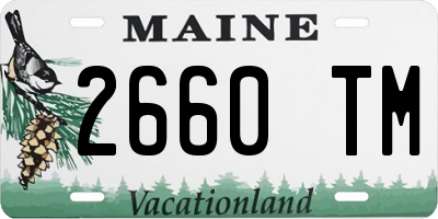 ME license plate 2660TM