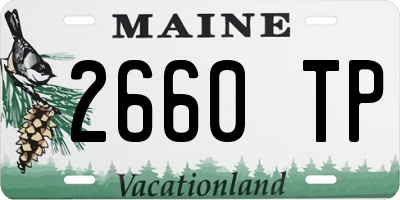 ME license plate 2660TP