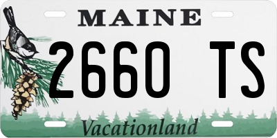 ME license plate 2660TS