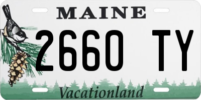 ME license plate 2660TY