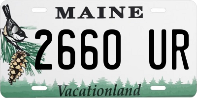 ME license plate 2660UR