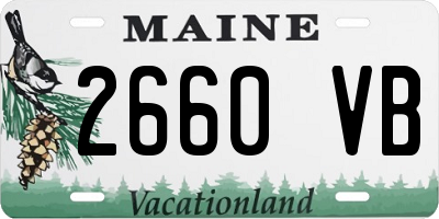 ME license plate 2660VB