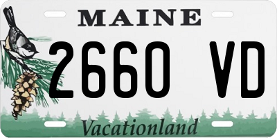 ME license plate 2660VD