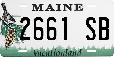 ME license plate 2661SB