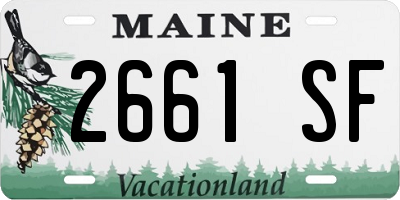 ME license plate 2661SF