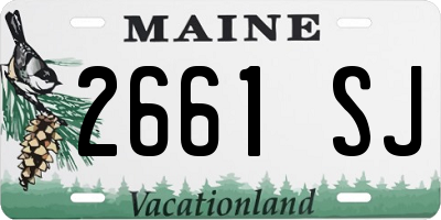 ME license plate 2661SJ
