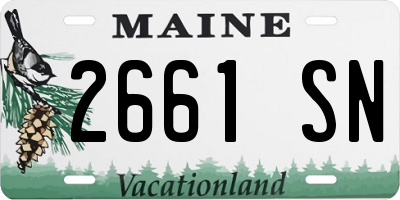 ME license plate 2661SN