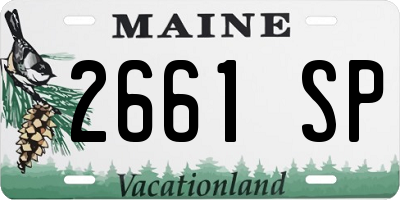 ME license plate 2661SP
