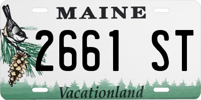 ME license plate 2661ST