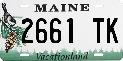ME license plate 2661TK