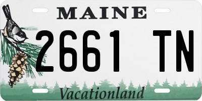 ME license plate 2661TN