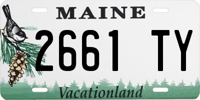 ME license plate 2661TY