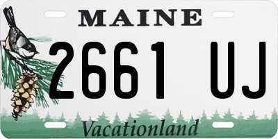 ME license plate 2661UJ
