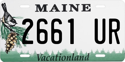 ME license plate 2661UR