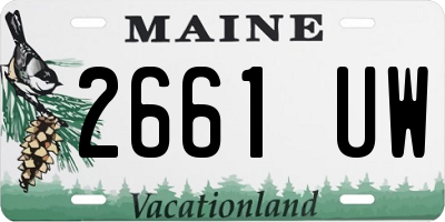 ME license plate 2661UW