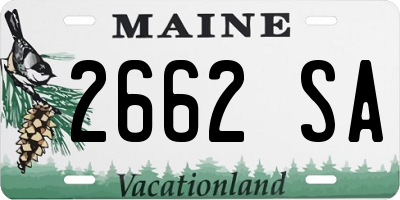 ME license plate 2662SA