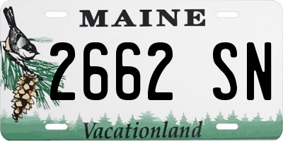 ME license plate 2662SN
