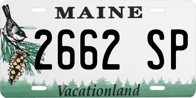 ME license plate 2662SP
