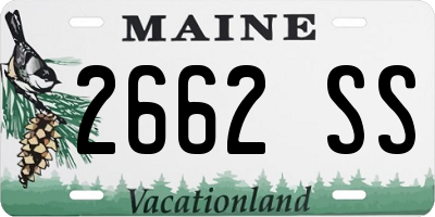 ME license plate 2662SS