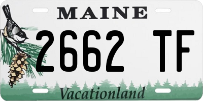 ME license plate 2662TF