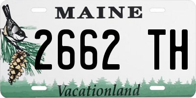 ME license plate 2662TH